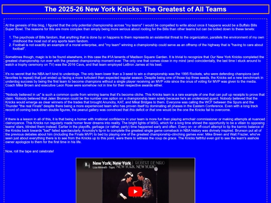 knicks screenshot