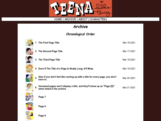 archive screenshot