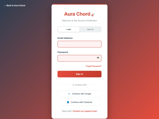 login screenshot