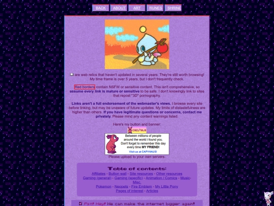 links screenshot