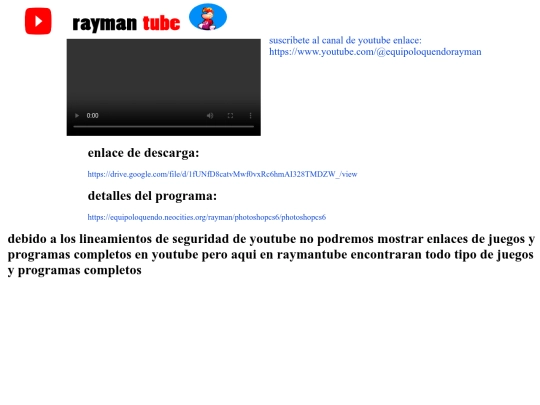 rayman/raymantube/photoshop screenshot