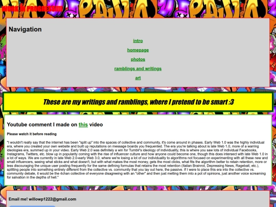 writings screenshot