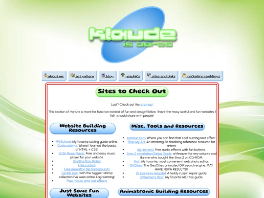 sites screenshot