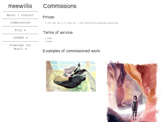 commissions screenshot