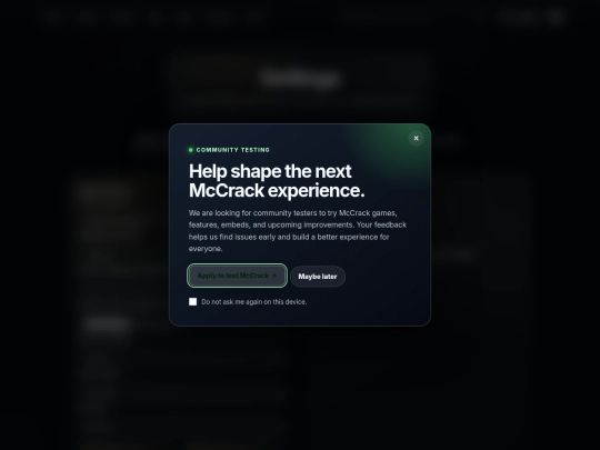 settings screenshot