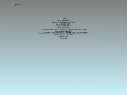student screenshot