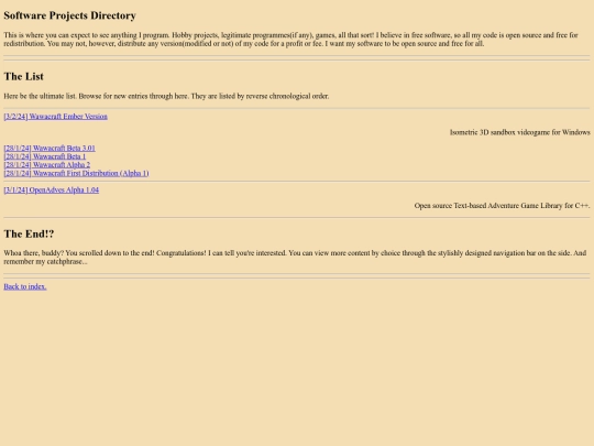 projects/software/softwarehome screenshot