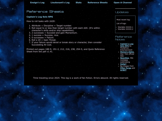reference-sheets screenshot