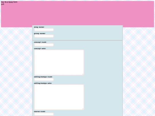 kpop-form screenshot