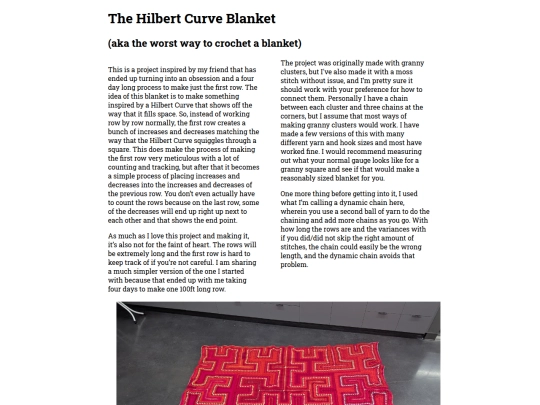 HilbertCurveBlanket screenshot