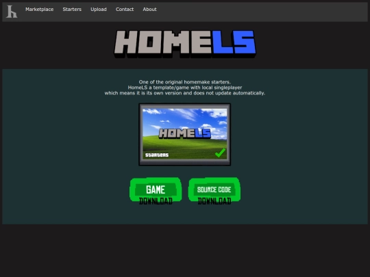 starters/homels screenshot