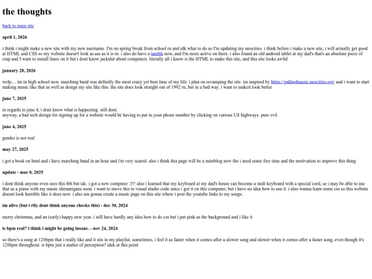 blog/microblog screenshot