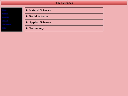 home pages/thesciences screenshot