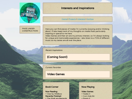 interests screenshot