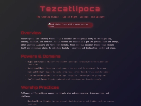 Gods/tezcatlipoca screenshot