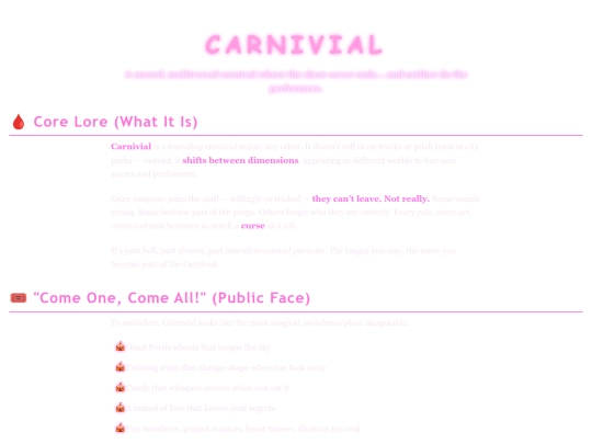 carnivial/carnivial_lore screenshot