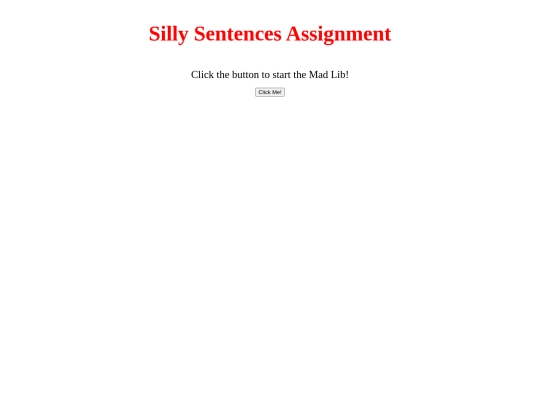 JavaScript/SillySentencesAssignment/SillySentencesAssignment screenshot