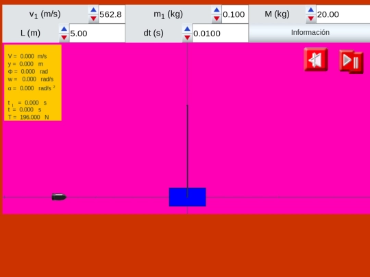 dinamica/pendulo_balistico screenshot