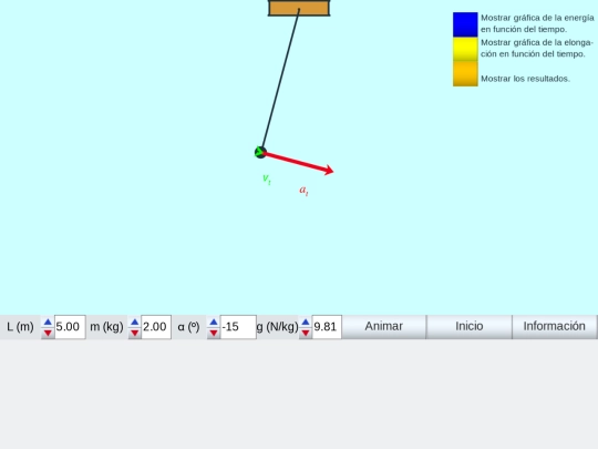 dinamica/pendulosimple screenshot