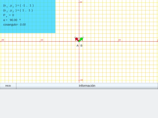 vectores/produtoescalar screenshot
