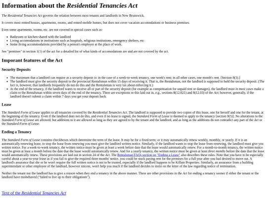 en/residential_tenancies_act_information screenshot