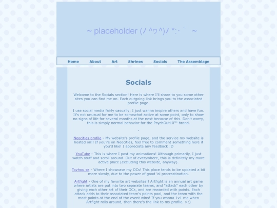 socials screenshot