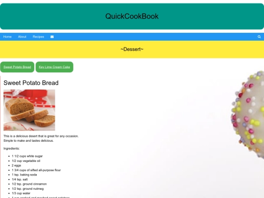 Dessert screenshot