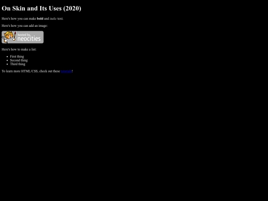 Short Stories/OnSkinandItsUses screenshot