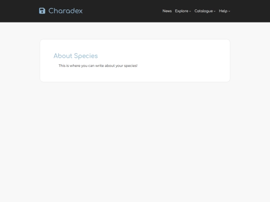 species screenshot