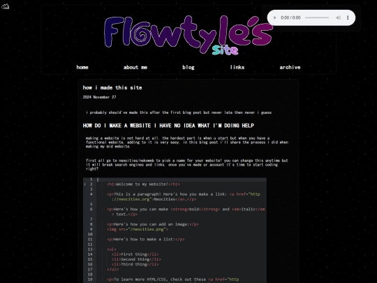 posts/2024-11-27-How-I-Made-This-Site screenshot
