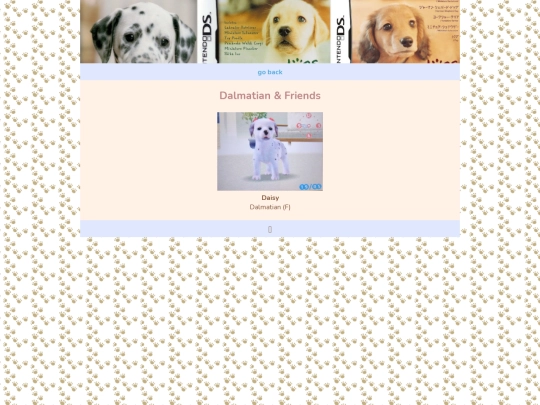 nintendogs/nintendogs2005/dalmatianandfriends screenshot