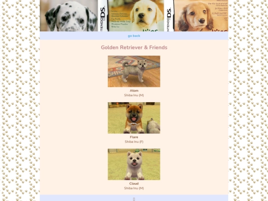 nintendogs/nintendogscats2011/digital-goldenretrieverandfriends screenshot