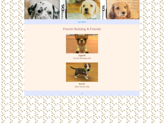 nintendogs/nintendogscats2011/physical-frenchbulldogandfriends screenshot