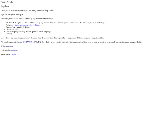 info screenshot