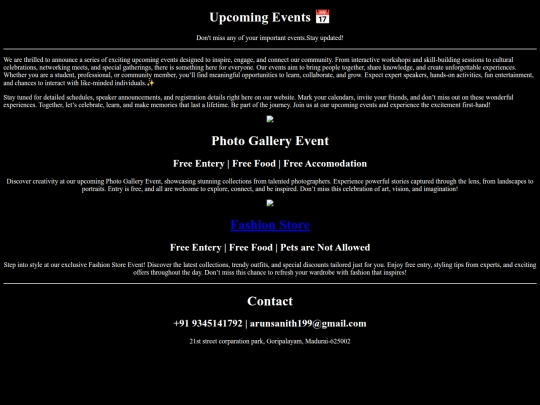 1st project/event screenshot