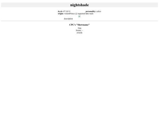 cats/calico/nightshade screenshot