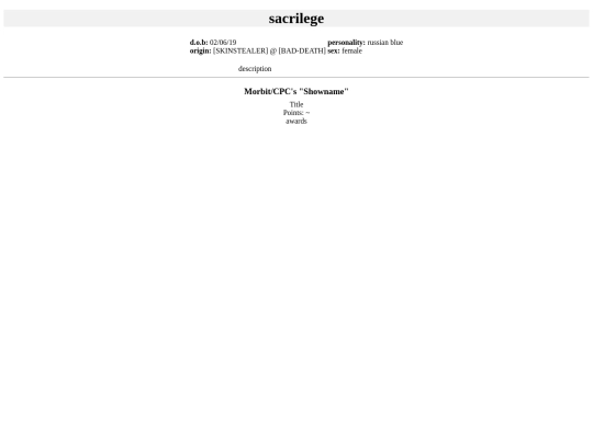 cats/owhex/sacrilege screenshot