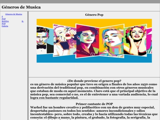 Musica/pop screenshot