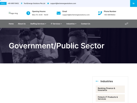 TechEmerge/government screenshot