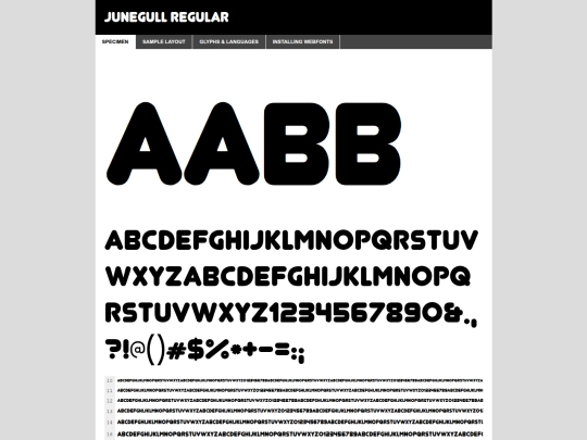 webfontkit-20250529-161839/junegull-demo screenshot