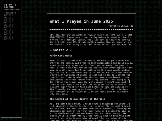 gamecorner/bulletin/2025-06-in-review screenshot