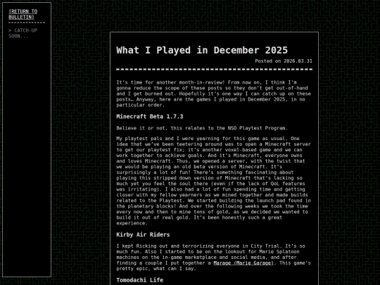 gamecorner/bulletin/2025-12-in-review screenshot