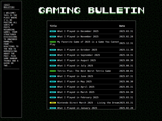 gamecorner/bulletin screenshot