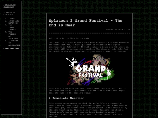 gamecorner/bulletin/splatoon-3-grand-festival screenshot