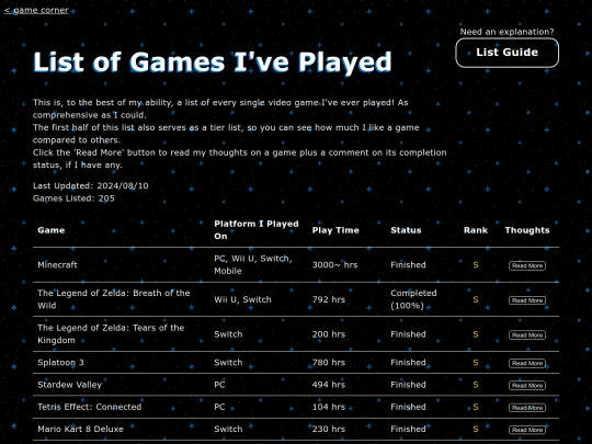 gamecorner/gamelist screenshot