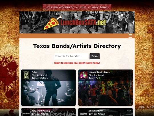 discover/bands screenshot