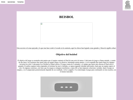 secciones(beisbol) screenshot