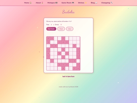 game-sudoku screenshot