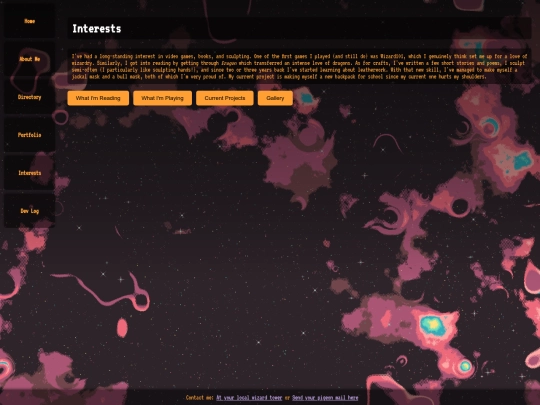 interests screenshot