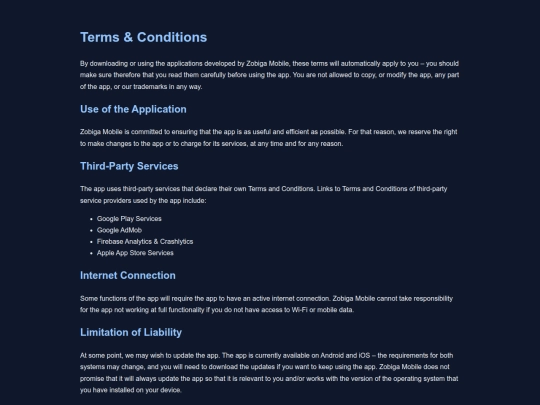 terms screenshot